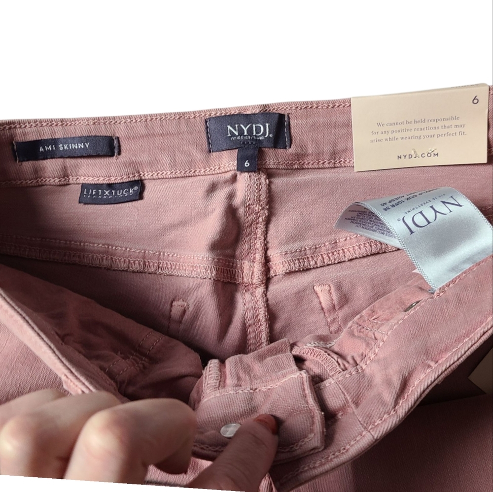 NWT| NYDJ | LIFTXTUCK TECHNOLOGY | AMI SKINNY | IN WOOD ROSE | SIZE 6 - Picture 5 of 14